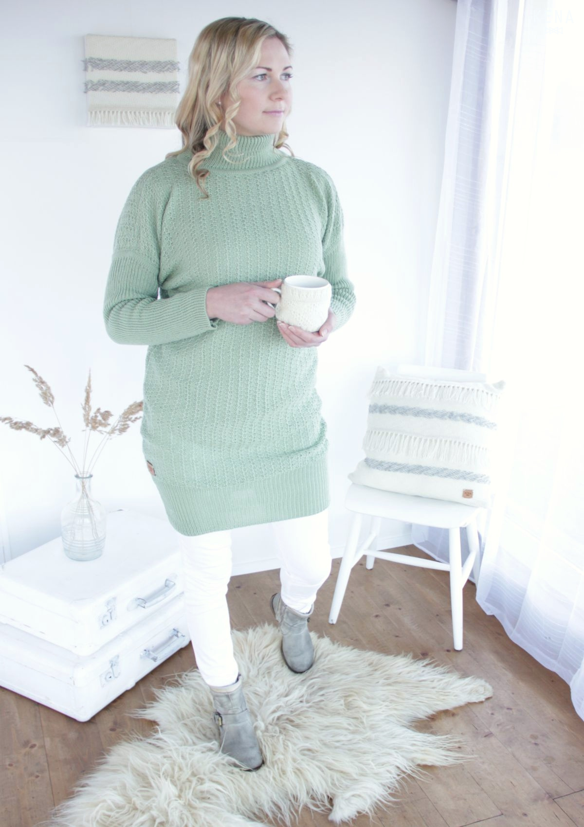 long knitted jumper dress
