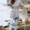 Knitted wool kimono "Amei" - grey
