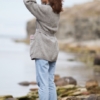 Knitted wool kimono "Amei" - grey - Image 3