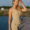 Knitted short pants “Poco” - beige - Image 2