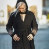 Knitted wool long cardigan "Myst" with belt - Image 3